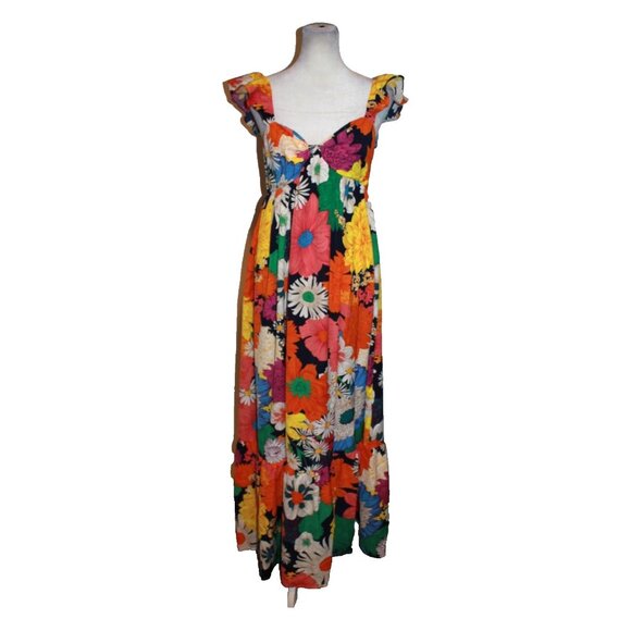 Shein Women’s Maxi Dress Multi Color Boho Floral Long Women's Size S NWOT - Picture 1 of 2